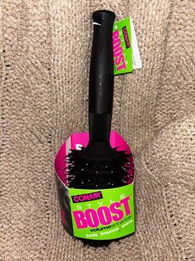 Conair Style Boost Volume Enhancer Porcupine Round Brush Tourmaline Ionic NIB